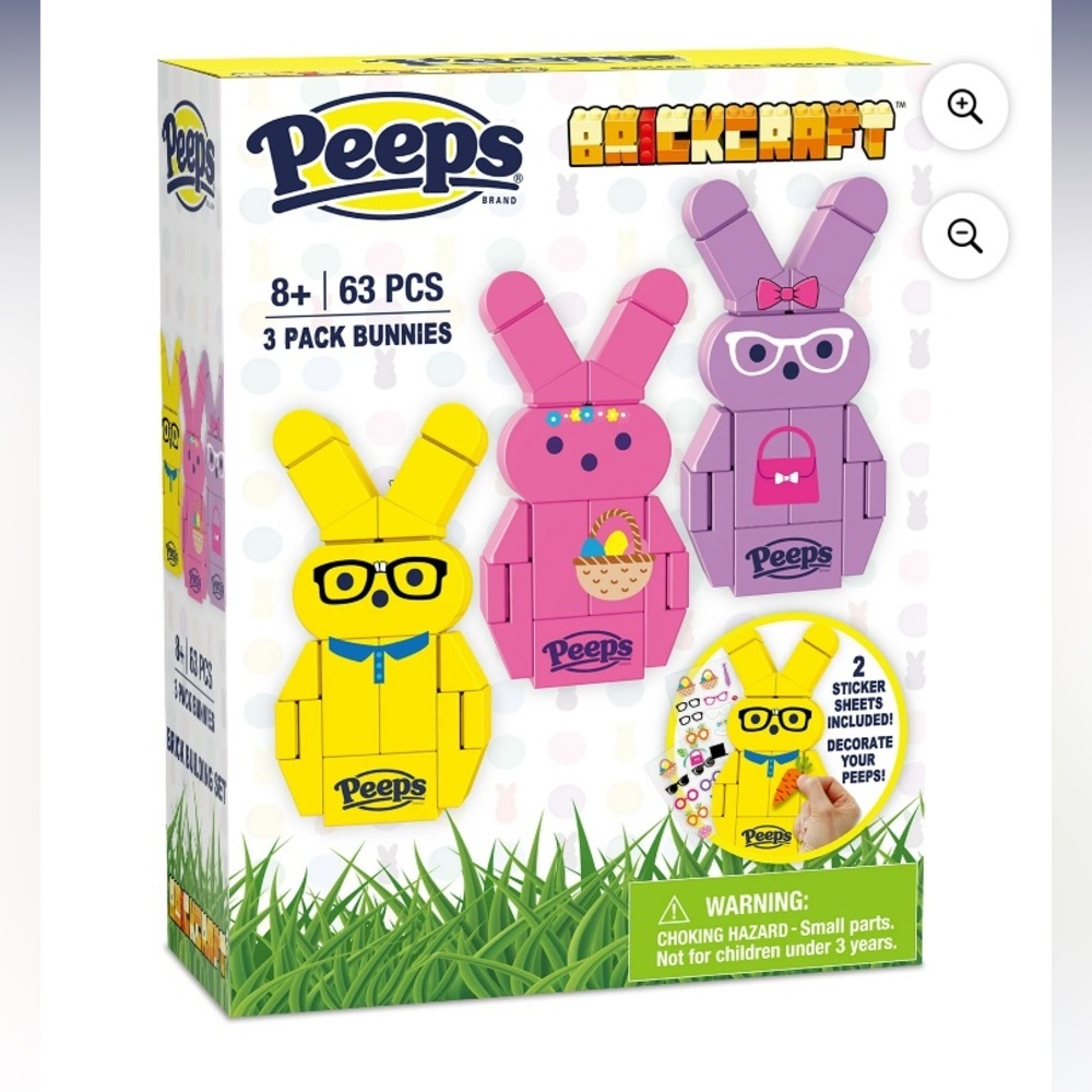 Peeps BrickCraft 3 Pack Bunnies Set